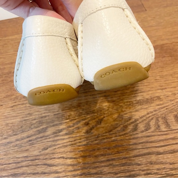 NWOT Coach | Women’s White Pebbled Leather Mavis Driving Loafer Size 6.5 - Picture 7 of 12